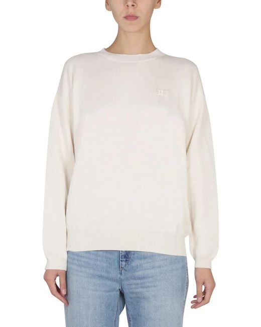 Ballantyne White Shirt With Embroidered Logo