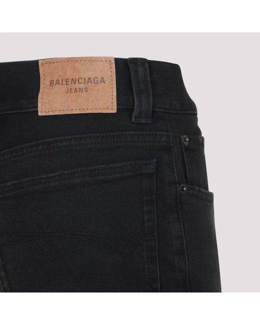 Balenciaga Black Cotton Elastane Bootcut Pants