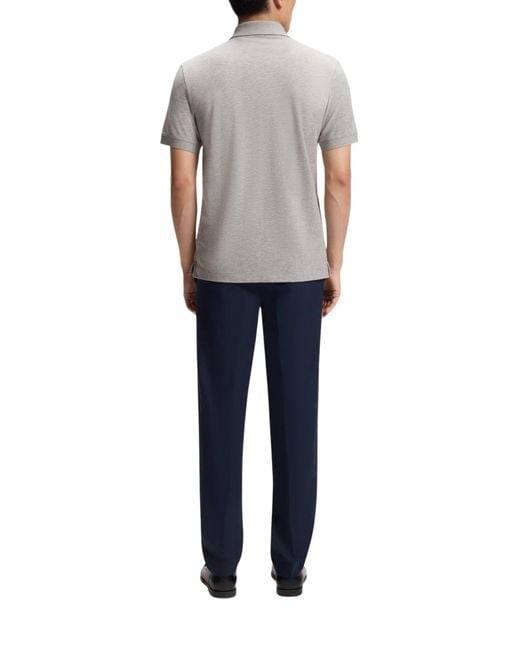 Boss Gray Cotton Polo for men