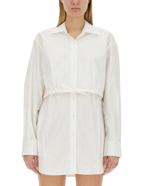 T By Alexander Wang White Shirt Dress