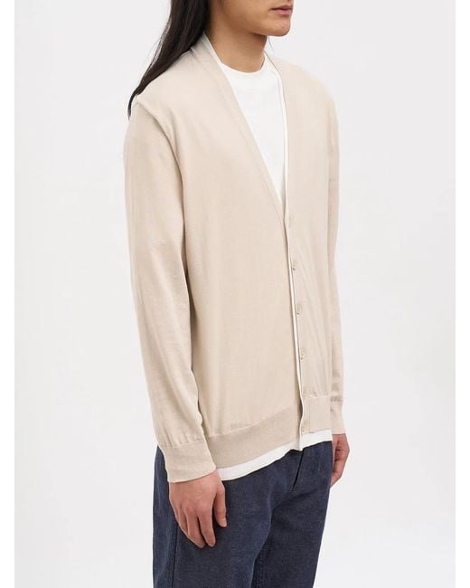 Paolo Pecora Natural Cotton Cardigan for men