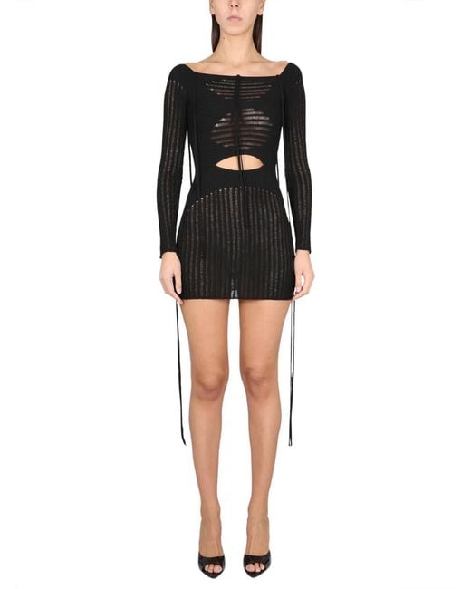 ANDREADAMO Black Andreadamo Mini Dress