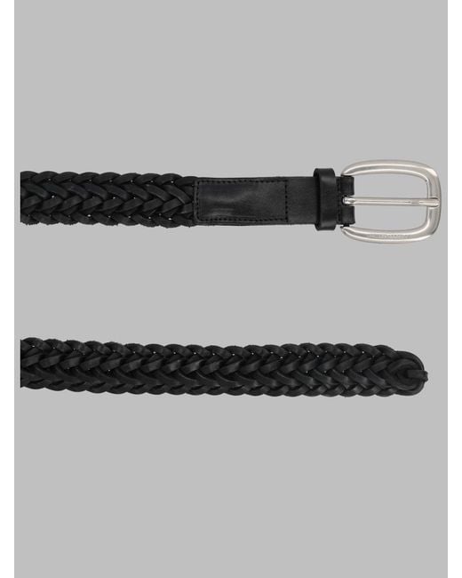 Golden Goose Deluxe Brand Gray Braided Leather Belt