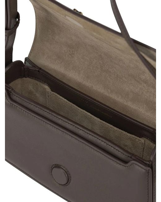 AMI Gray "Paris Paris" Small Shoulder Bag