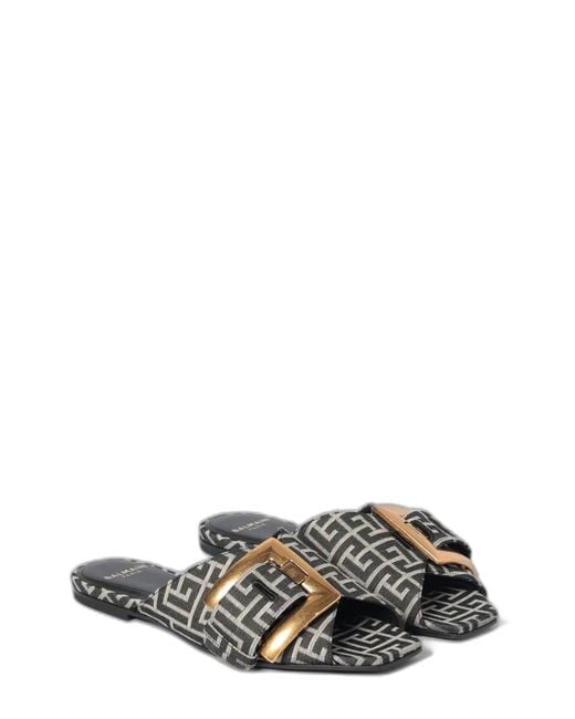 Balmain Black Anthem Sandals