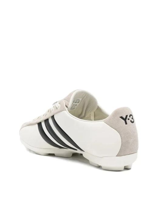 Y-3 White Field Suede And Leather Sneakers for men