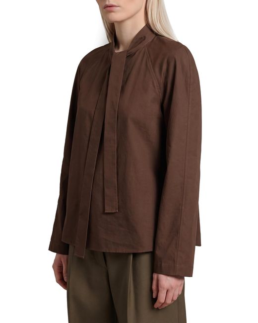 Lemaire Brown Truffle Ascot Blouse