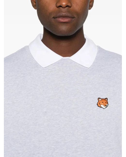 Maison Kitsuné White Maison Kitsuné Felpa Fox Head for men