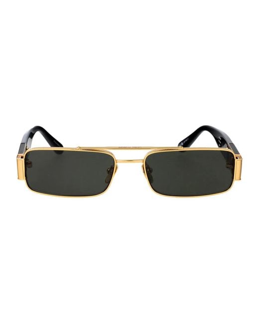 Linda Farrow Black Yellowgold/ Titanium Sunglasses