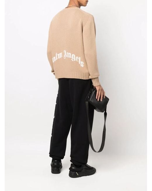 Palm Angels Natural Wool Blend Pullover for men