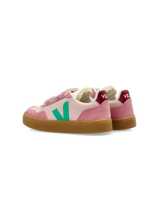 Veja Pink "V-90" Logo Sneaker