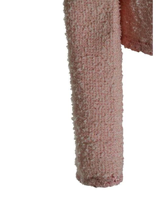Self-Portrait Pink Bouclé Short Jacket