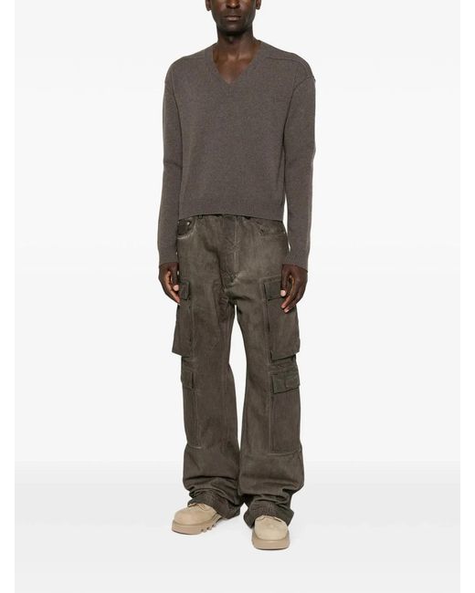 Rick Owens Brown Tommy V Neck for men