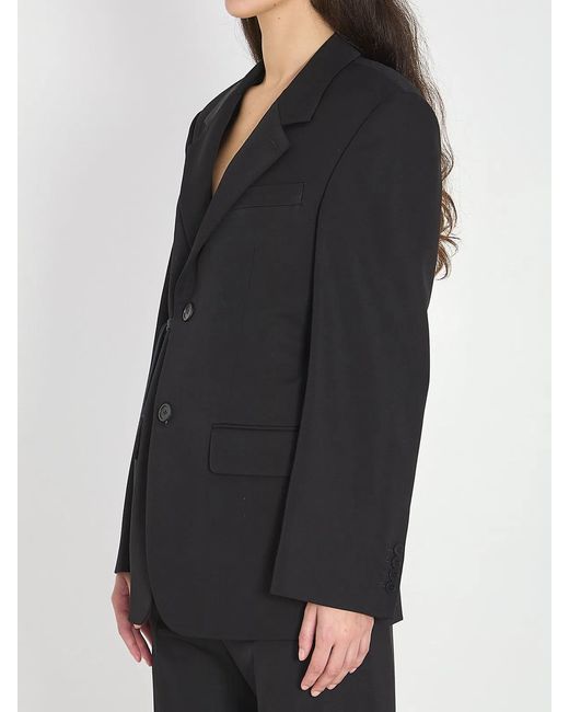 Balenciaga Black Wool Oversize Blazer