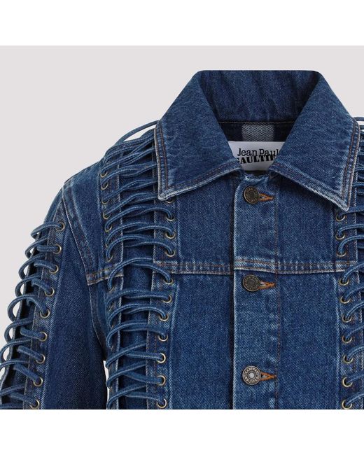 Jean Paul Gaultier Blue Corset Denim Jacket