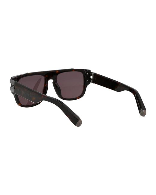 Philipp Plein Brown Titanium Sunglasses