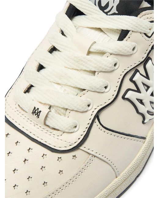 Amiri White Logo-Patch Panelled Sneakers for men