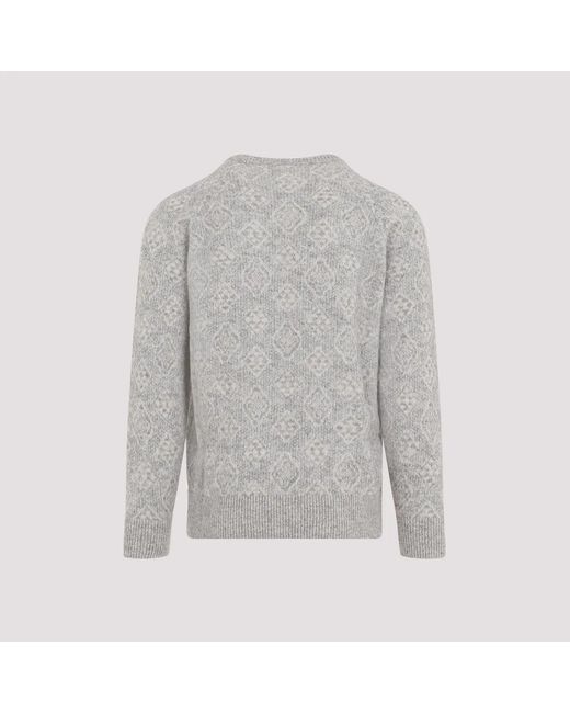 Brunello Cucinelli Gray Roundneck Sweater for men