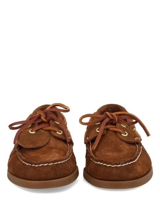 Sebago Brown "Portland Artisan" Boat Shoes for men