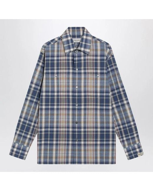Golden Goose Deluxe Brand Blue Checked Shirt