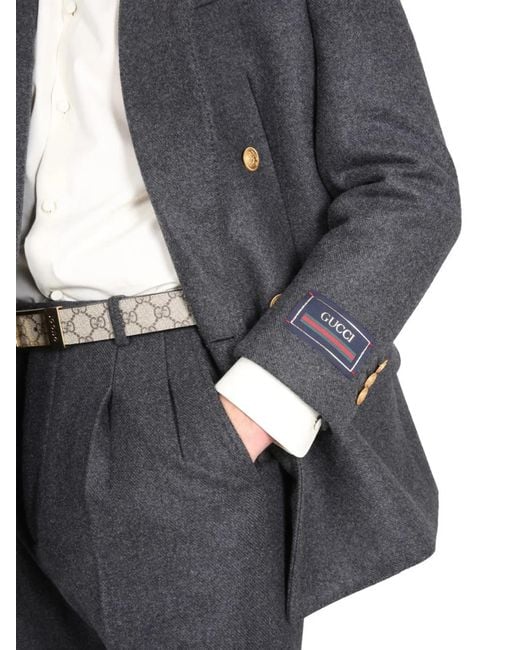 Gucci Gray Elegant Cashmere Jacket for men