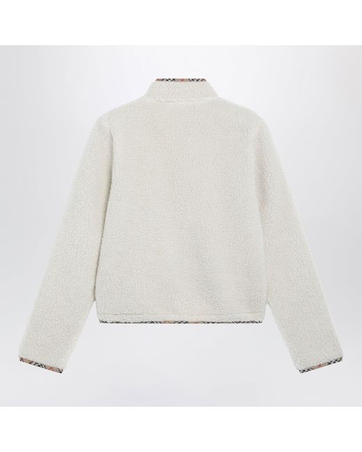 Burberry White Cropped Jacket