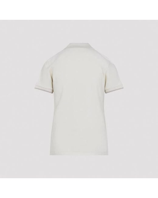 Moncler White Ss Polo
