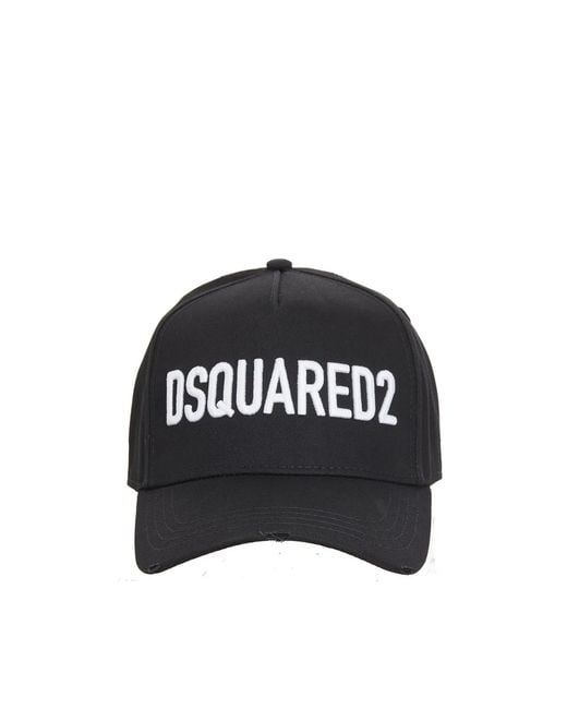 DSquared² Black Cappello Baseball Logo for men