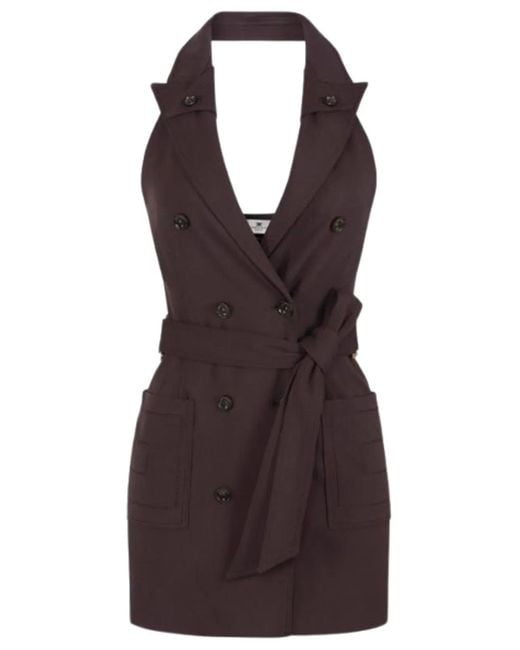 Elisabetta Franchi Purple Viscose Elastane Dress