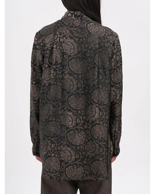 Uma Wang Gray Camicia Tab for men