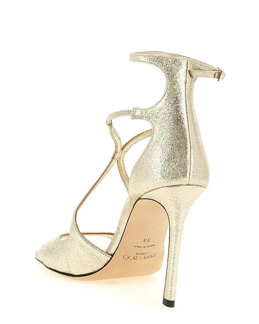 Jimmy Choo Metallic 'Azia' Sandals