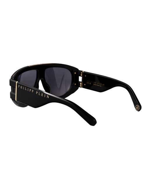 Philipp Plein Black Acetate+Metal Sunglasses