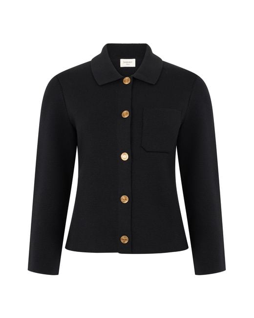 Saint Laurent Black Wool Cardigan