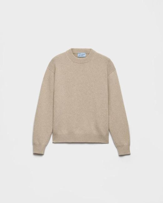 Prada Natural Cashmere Recycled Crewneck for men