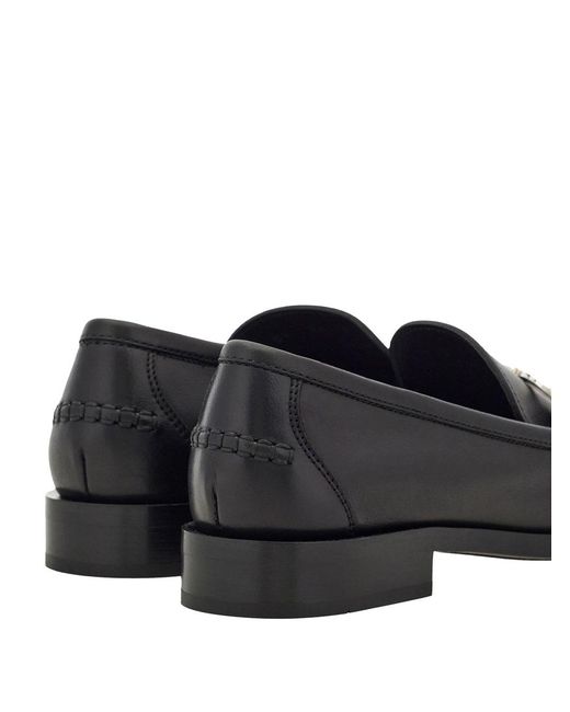 Ferragamo Black Gancini Ornament Loafers