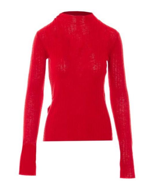 Pinko Red Wool Sweater