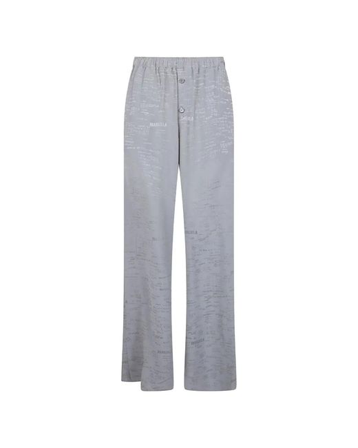 MM6 by Maison Margiela Gray Acetate Viscose Rayon Pants