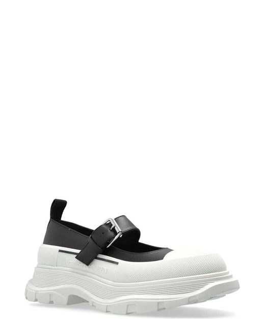 McQueen White Tread Slick Mary Jane