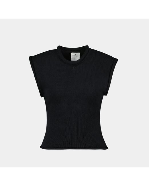 Courreges Black Courregès Tank Top