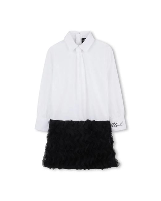 Karl Lagerfeld White Cotton Dress