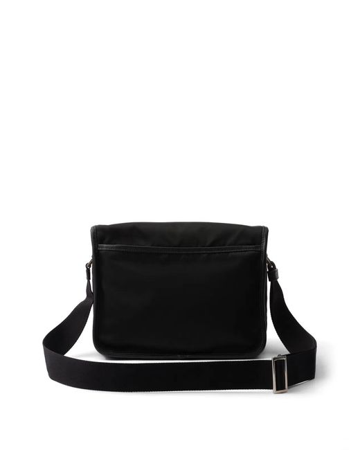 Prada Black Re-Nylon And Saffiano Leather Shoulder Bag for men