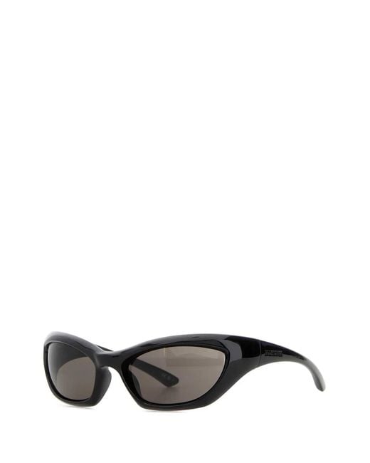 Balenciaga Gray Sunglasses With Rotating Temples