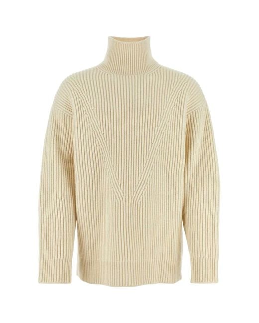 Jil Sander White Ivory Wool Sweater for men