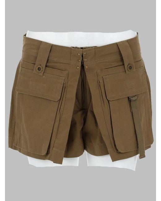 Isabel Marant Green Shorts "Barta"