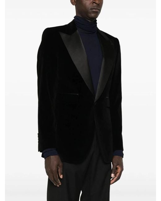 Dolce & Gabbana Black Dolce & Gabbana Suede Blazer for men