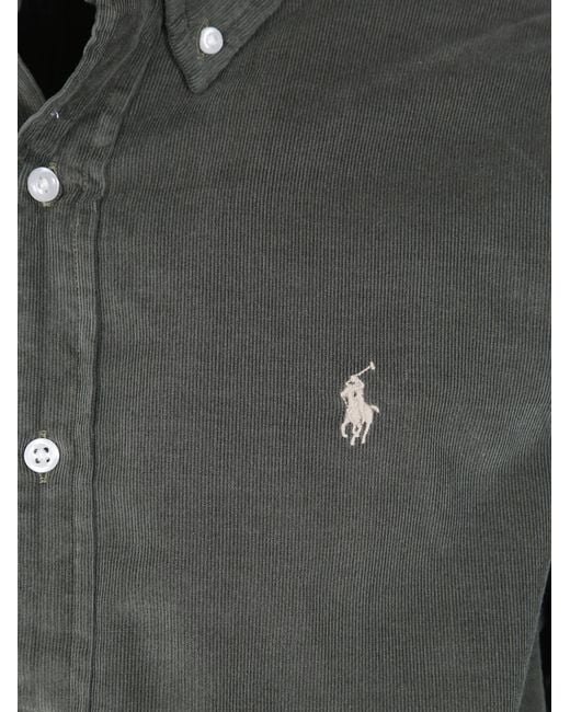 Polo Ralph Lauren Black Long Sleeve Sport Shirt for men