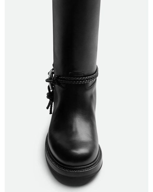 Bottega Veneta Black James Knee-High Calfskin Boots