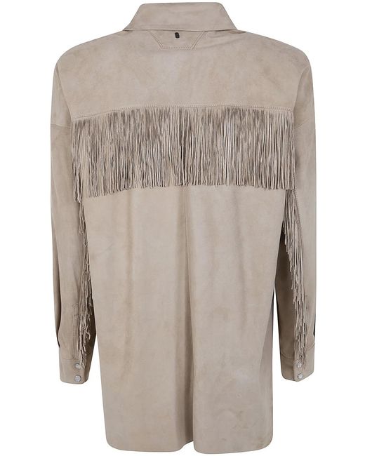Salvatore Santoro Gray Fringes Shirt