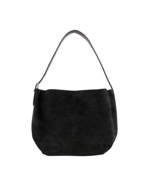 Totême Black Medium Belted Shopper Bag