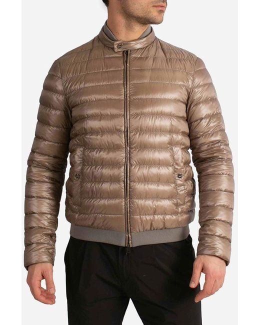Herno Brown Woven Jacket for men